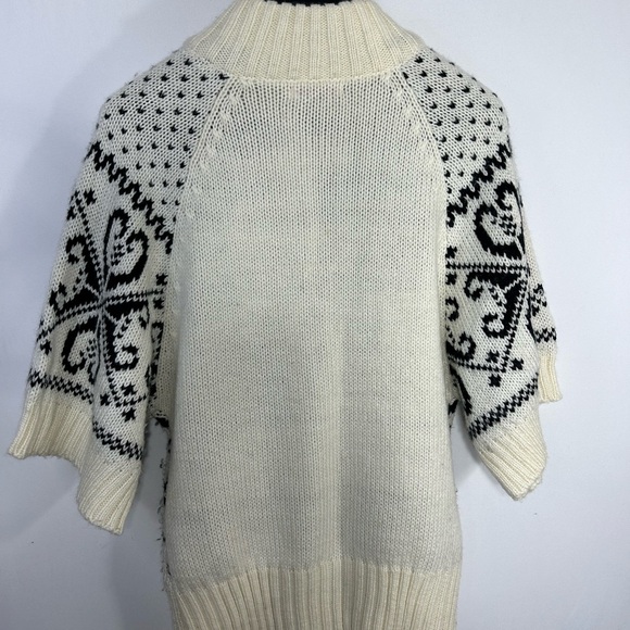 Pura Vida Vintage Y2K Fair Isle Nordic Pattern Wide Sleeve Full Zip Sweater SZ L - Picture 3 of 14
